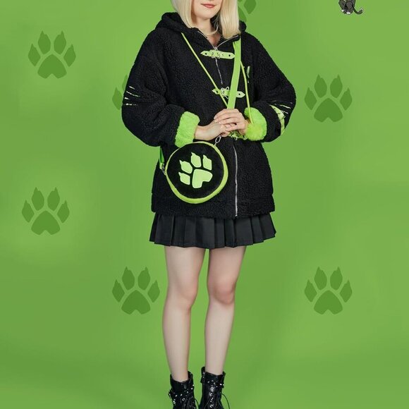 Women Canvas Miraculous Cat Noir Crossbody Bag Small Wallet Purse - Picture 2 of 8